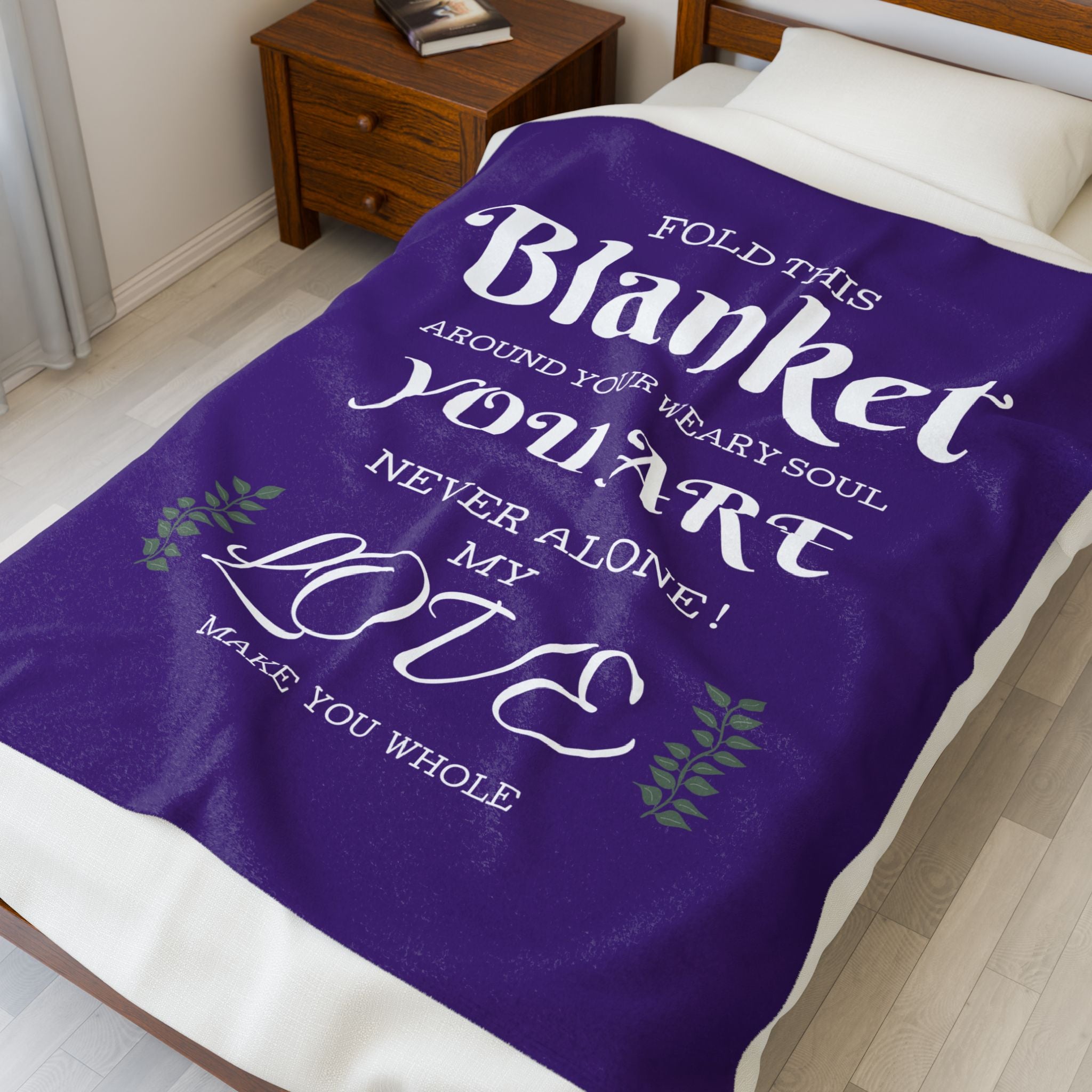 Velveteen Plush Blanket,Get Well Gifts for Women 50" × 60"