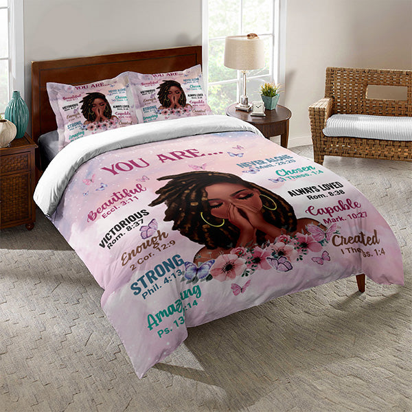 Comforter Set with Powerful Quotes from Girls