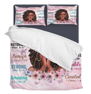 Comforter Set with Powerful Quotes from Girls