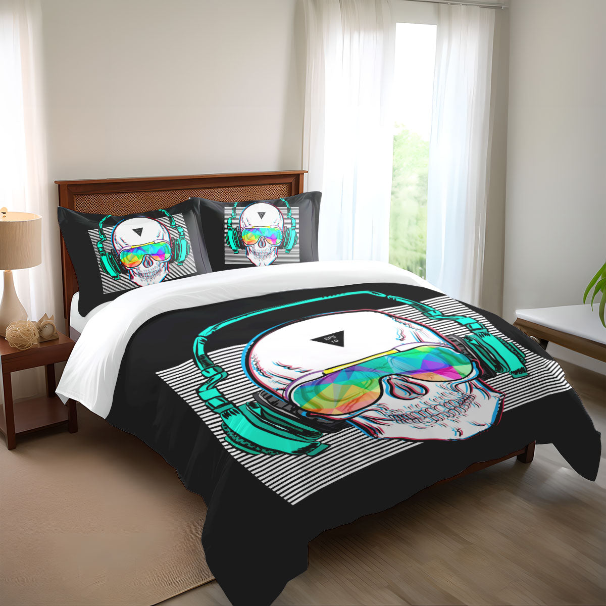 Music Skull Comforter Sets Boys