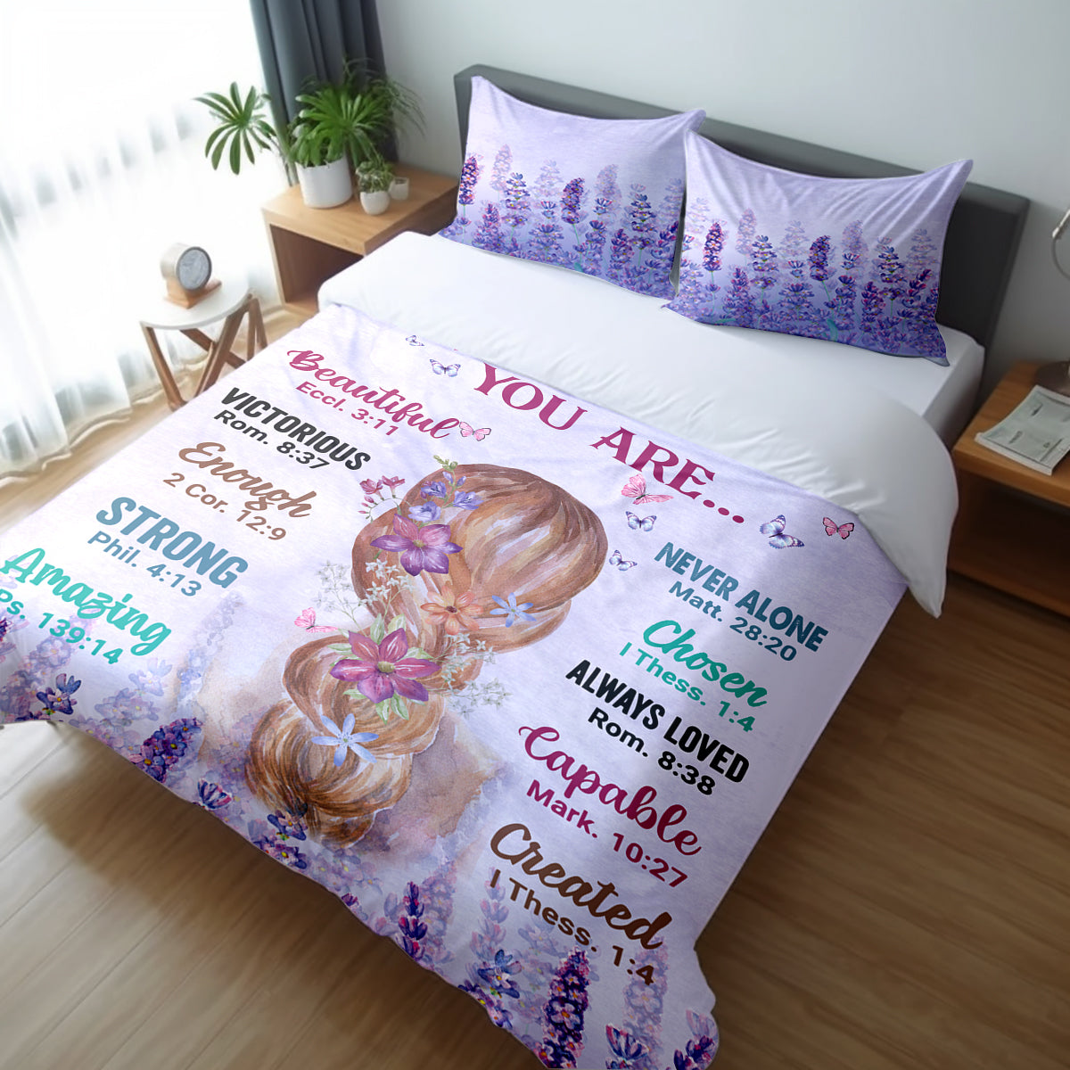 Pretty Blonde Girls Purple Comforter Sets