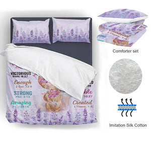 Pretty Blonde Girls Purple Comforter Sets