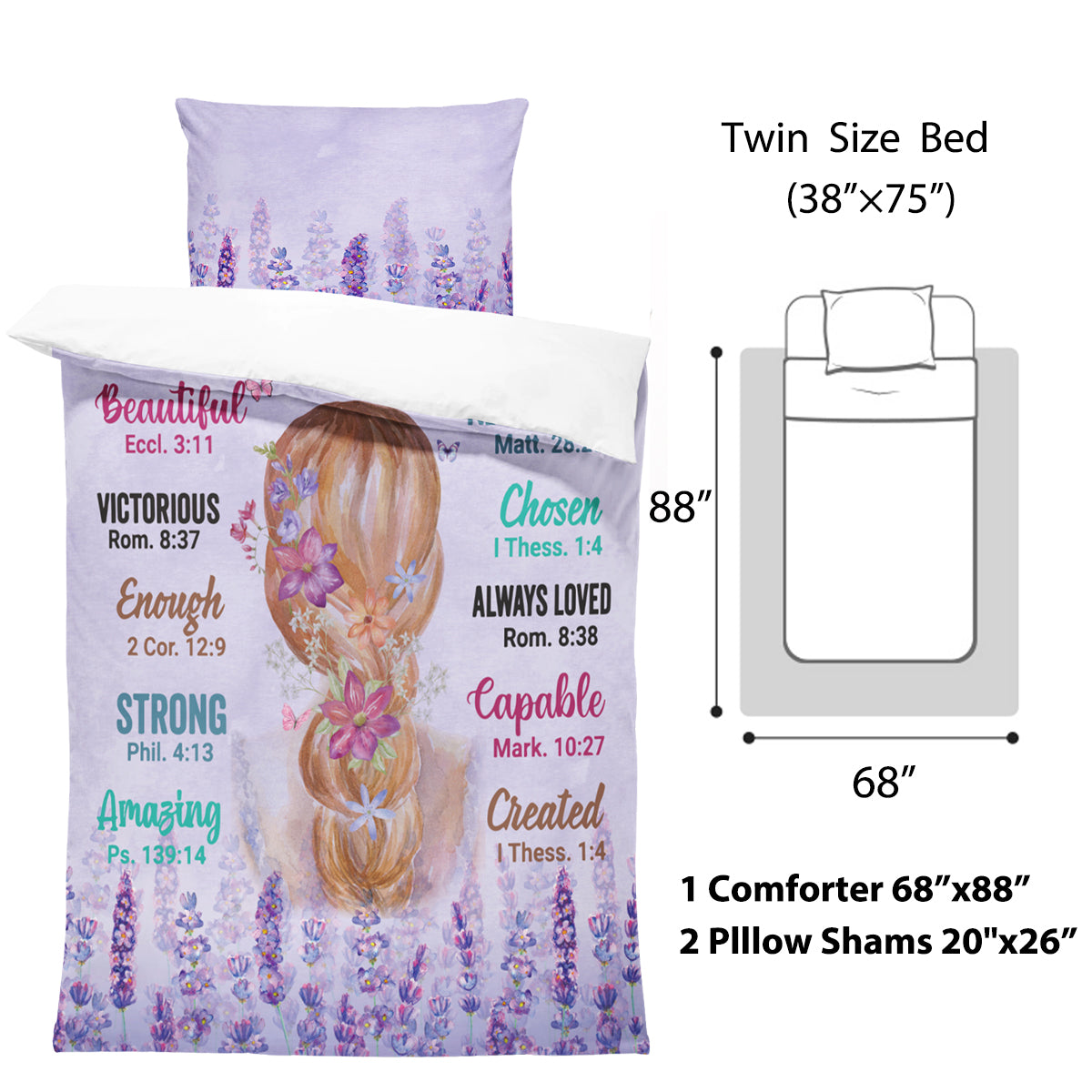 Pretty Blonde Girls Purple Comforter Sets