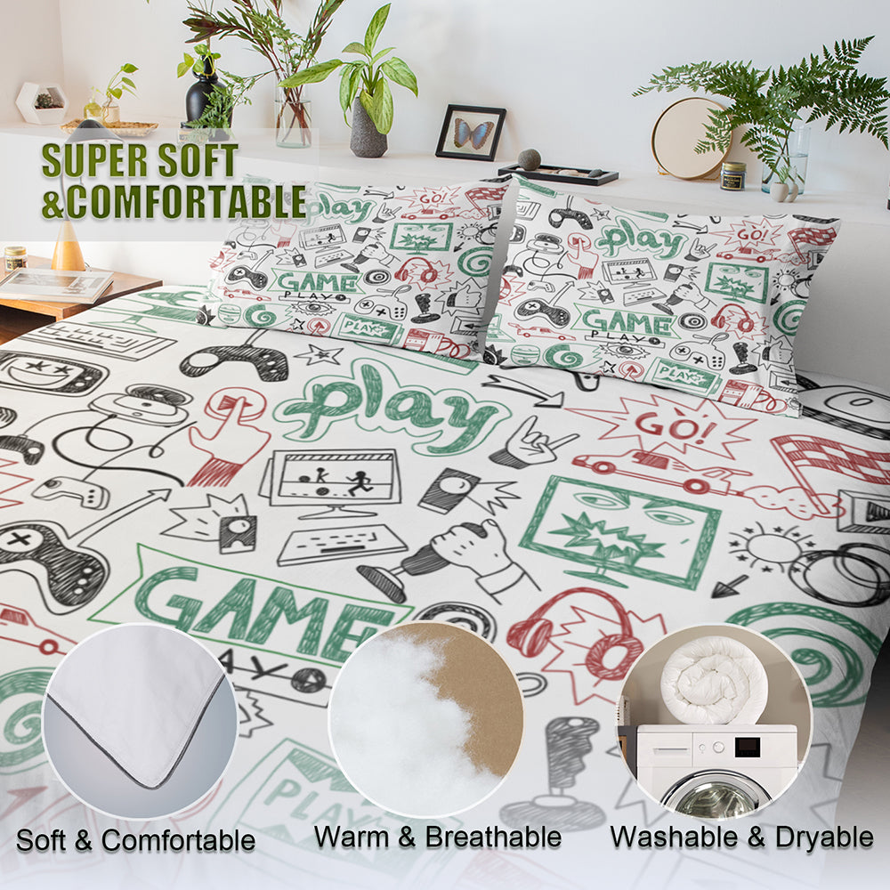 Video Gamer Comforter Sets for Boys Teens Kids