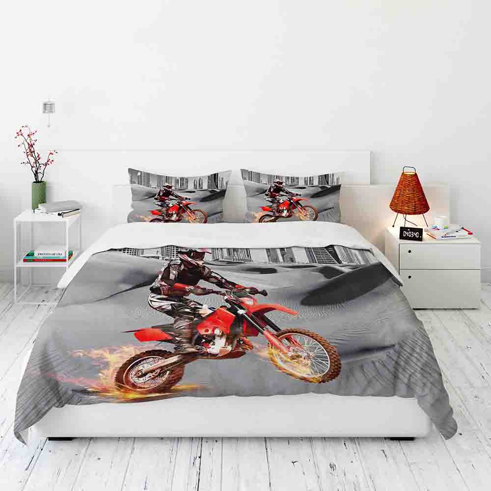 Dirt Bike Comforter Sets Racing Motocross Sports Bedding Sets