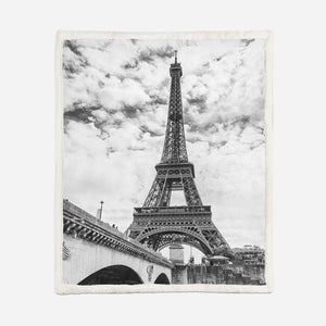 Eiffel Tower Sherpa blanket Giftable