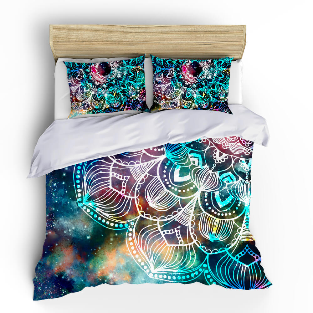 Duvet Cover Set Mandala Shining Flower Decorative Bedding