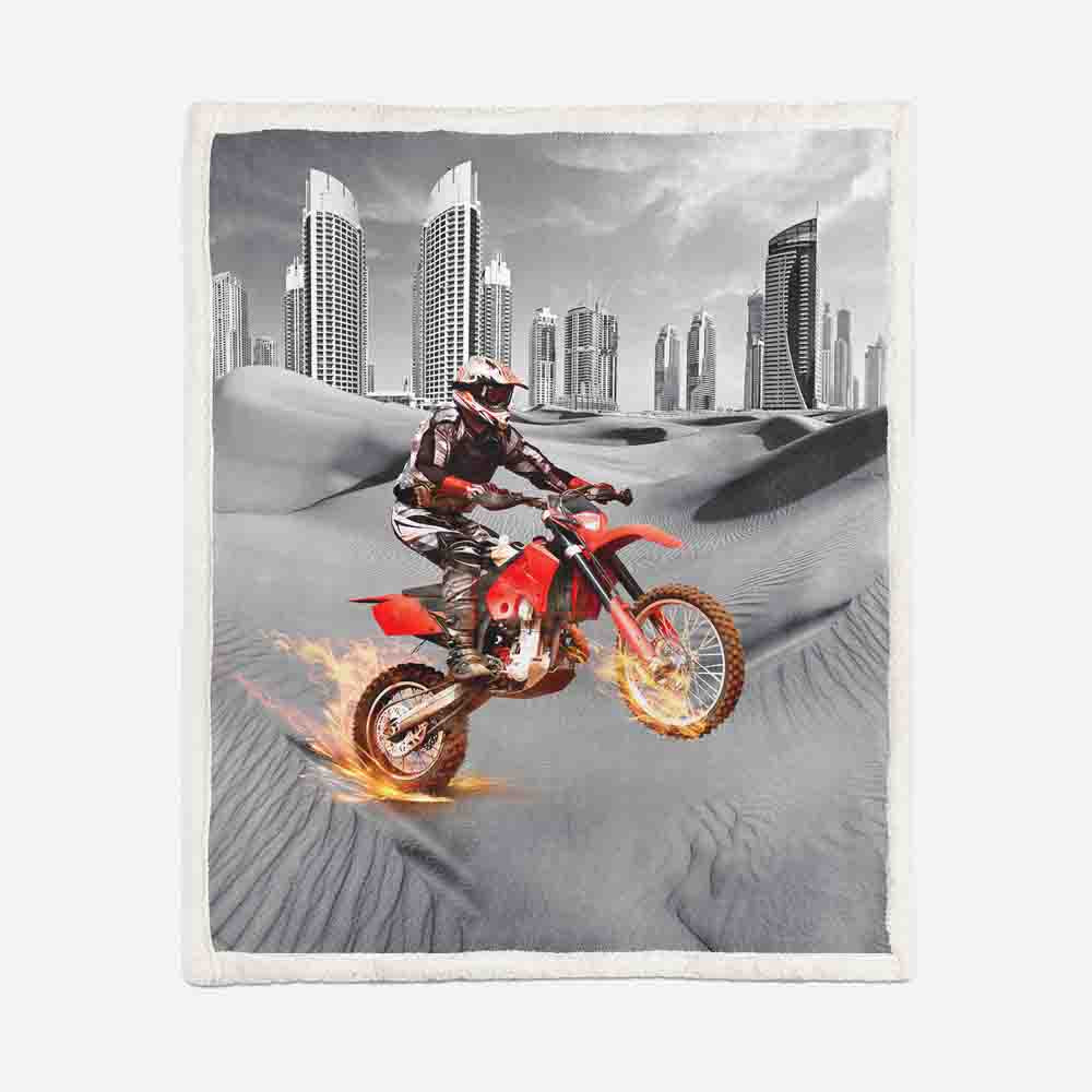 Dirt Bike Motocross Blanket