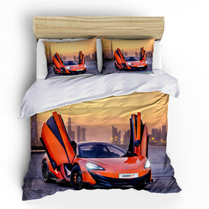 Sports Car Race Duvet Cover Set