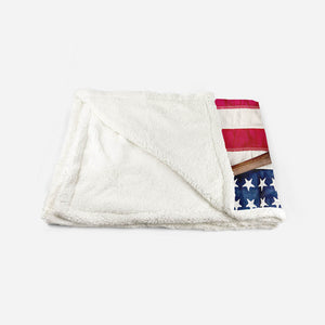 American Flag Baseball Throw Blankets