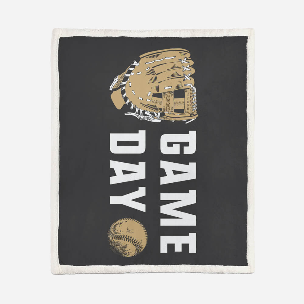 Baseball Glove Sherpa blanket Giftable