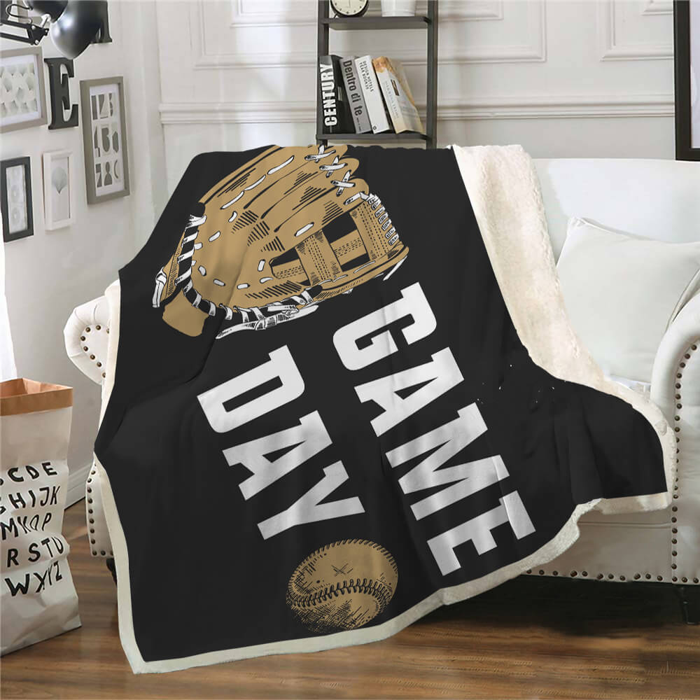 Baseball Glove Sherpa blanket Giftable