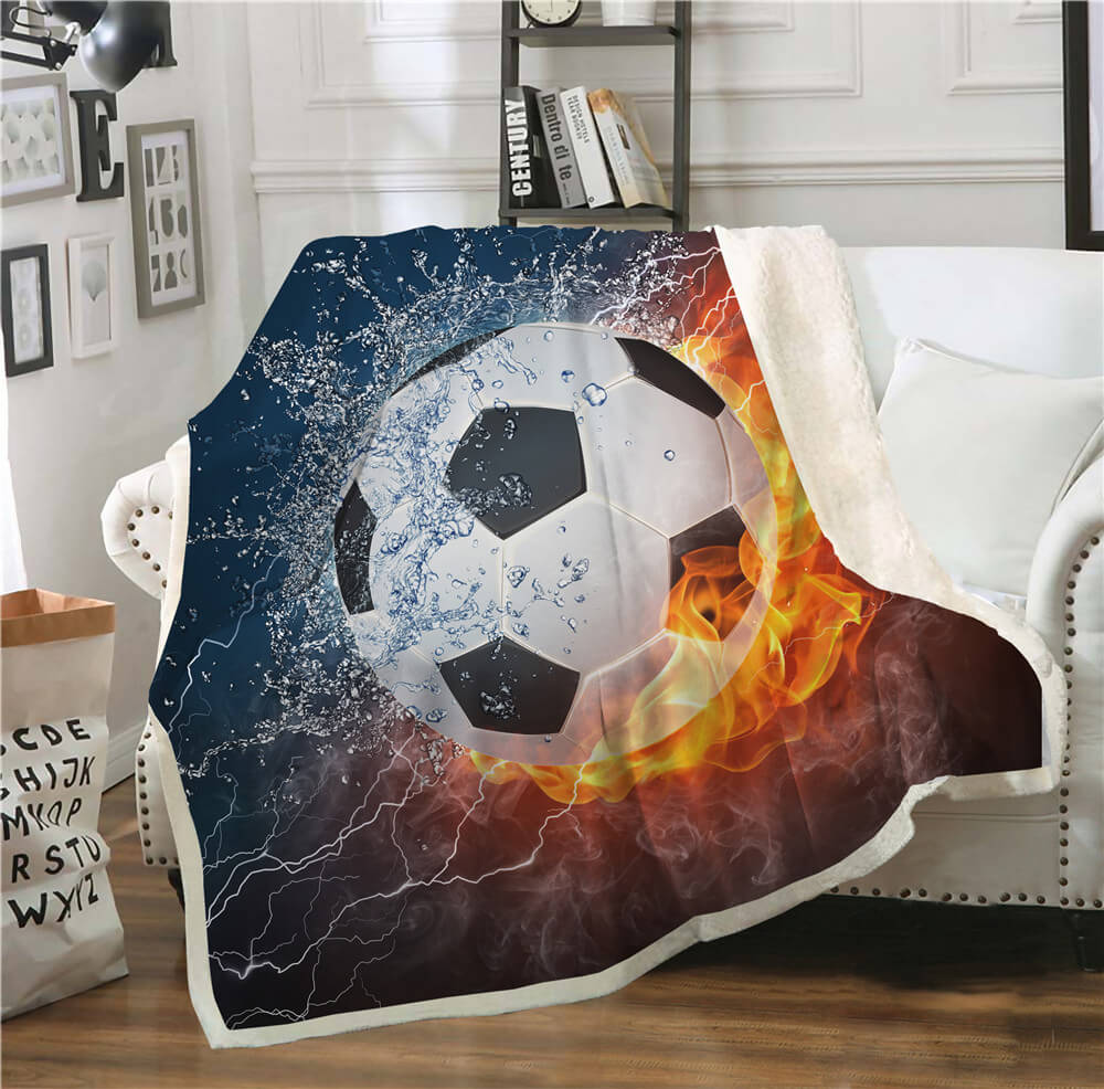 Footable with Fire Sherpa blanket Giftable