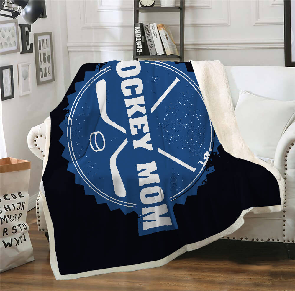 hockey Sports Sherpa blanket Giftable