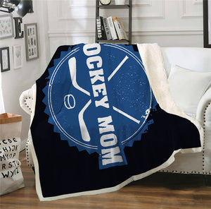 hockey Sports Sherpa blanket Giftable