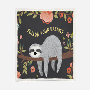 Sloth Sherpa blanket Giftable