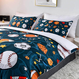 Duvet Cover Set Base and American Football Decorative Bedding