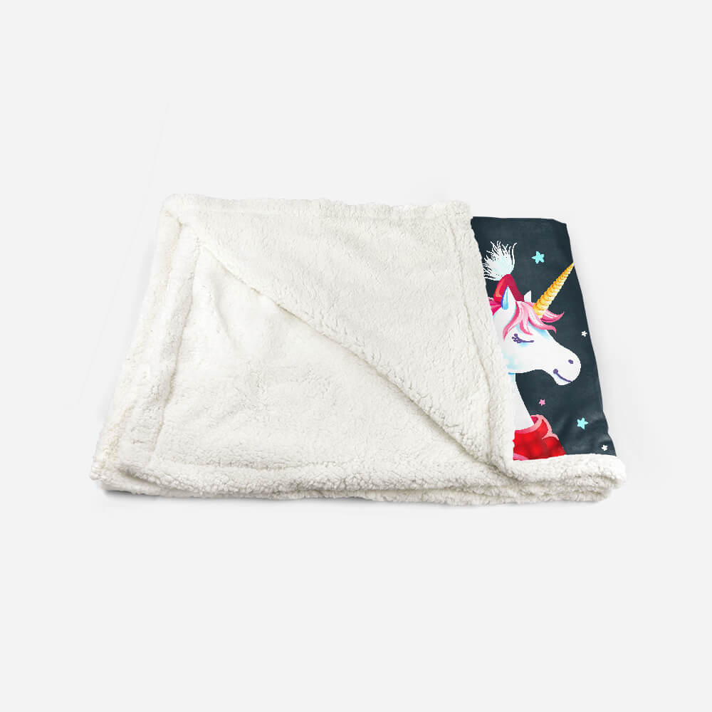 Unicorn Sherpa blanket Giftable for Girls