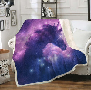 Shining Unicorn Sherpa blanket Giftable